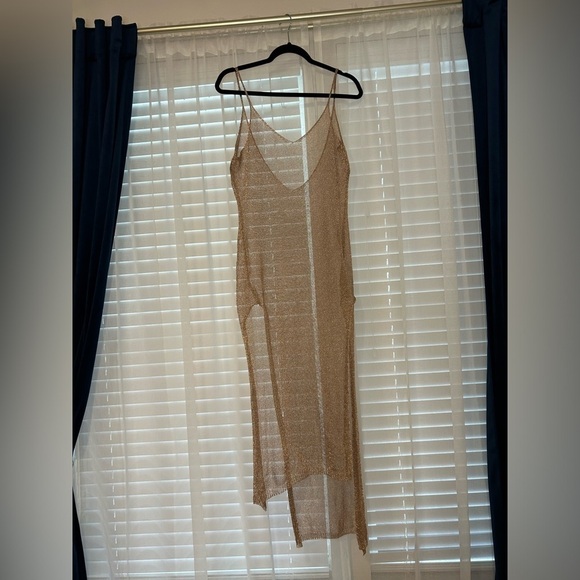 Maternity Photograph Prop See Through Dress Golden Pink One Size 92 bust - Picture 5 of 5
